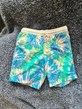 Cat & Jack Tie-Dye Swim Trunks in Teal, Blue & Green